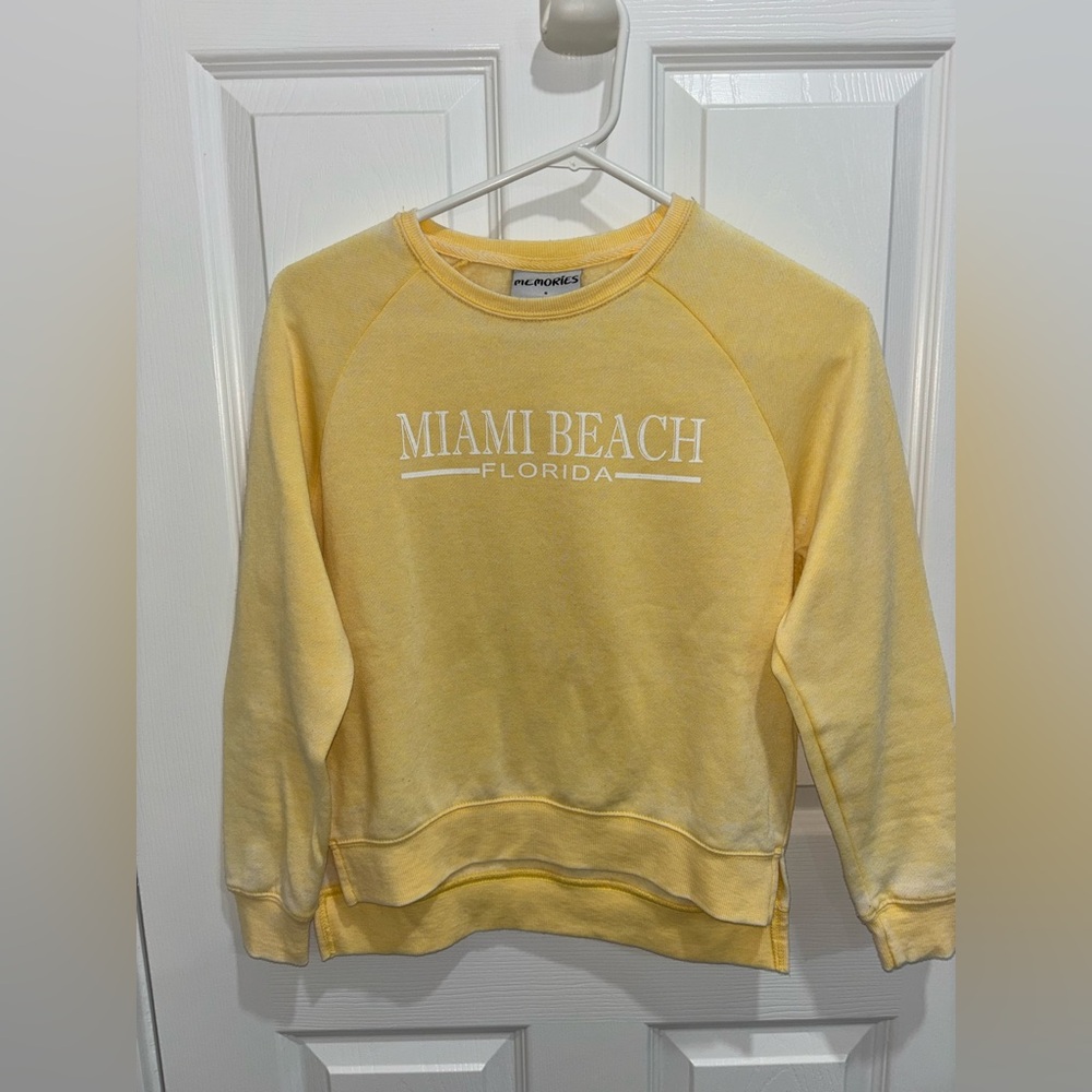 Miami Beach, Florida Yellow Women's Crewneck
